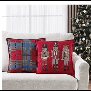 Beautiful set of 2 nutcracker decor pillows